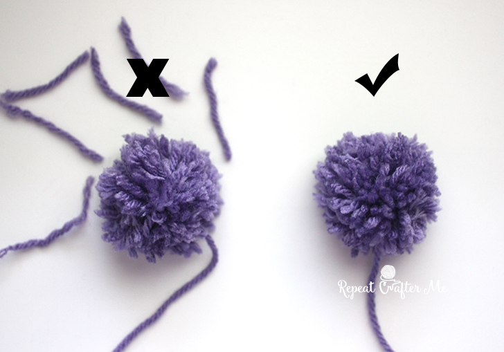 How to Make a Yarn Pom-Pom without it Apart - Repeat Crafter Me