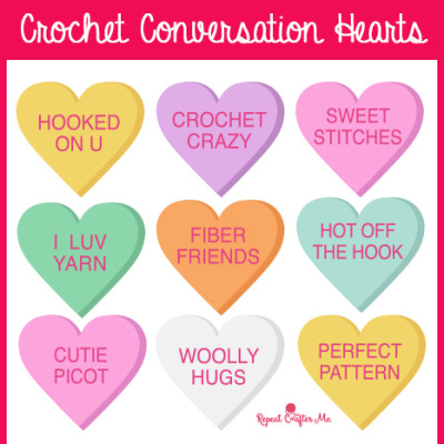 Crochet Conversation Hearts