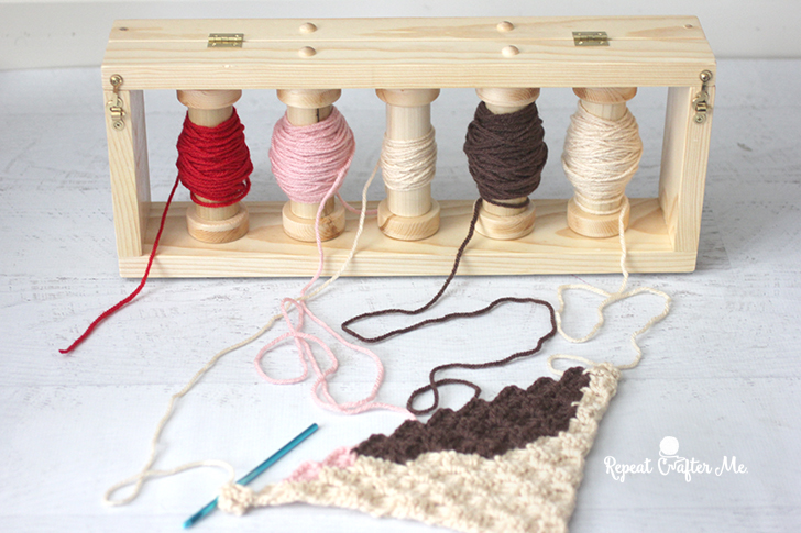 How to Use a Yarn Bobbin Holder - Repeat Crafter Me