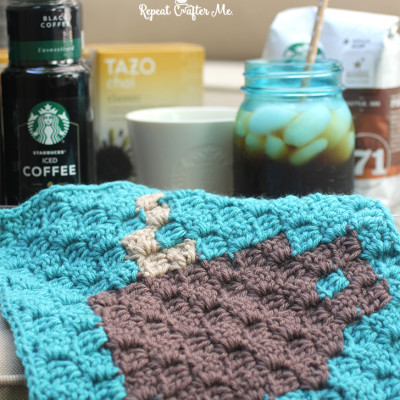 Starbucks Spring Beverages and Crochet C2C Coffee Cup Granny Square
