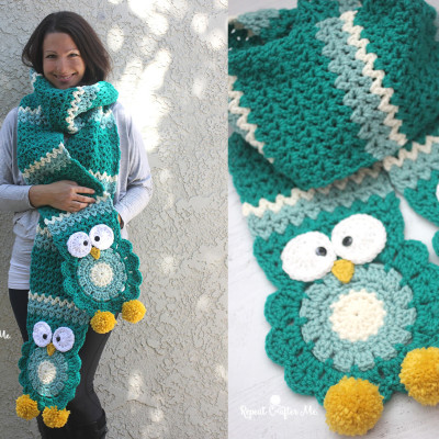 Crochet Owl Super Scarf