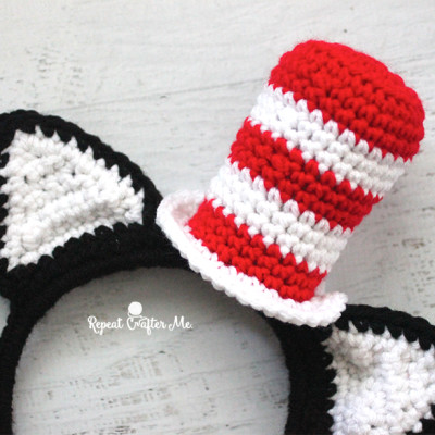 Crochet Cat in the Hat Headband