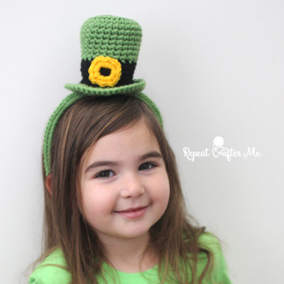Crochet Leprechaun Hat Headband