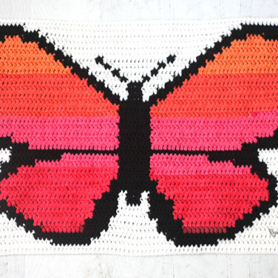 Bernat POP! Butterfly Crochet Graphgan – Part 1