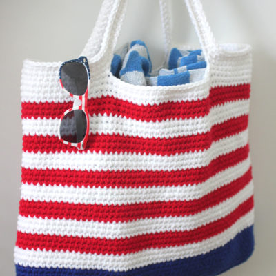 Crochet Patriotic Tote Bag