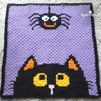 Crochet Halloween C2C Blanket