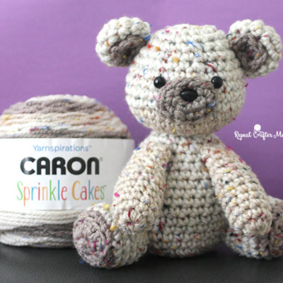 Caron Sprinkle Cakes Crochet Birthday Bear