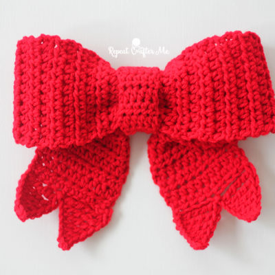 Crochet Big Red Bow