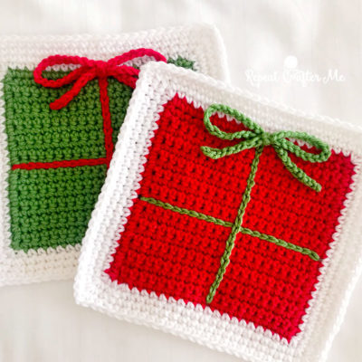 Crochet Gift Box Granny Square