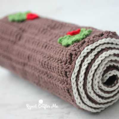 Crochet Yule Log Scarf