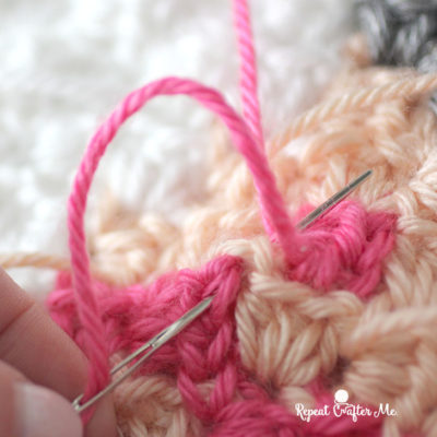 How To Weave In Your Ends On Corner-to-Corner Crochet