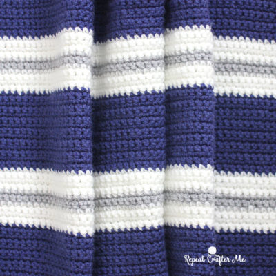 Crochet Bold Stripes Blanket