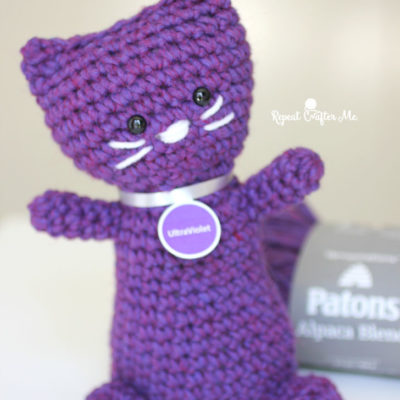 Purrfectly Purple Patons Crochet Kitty