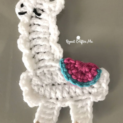 Crochet Llama Applique