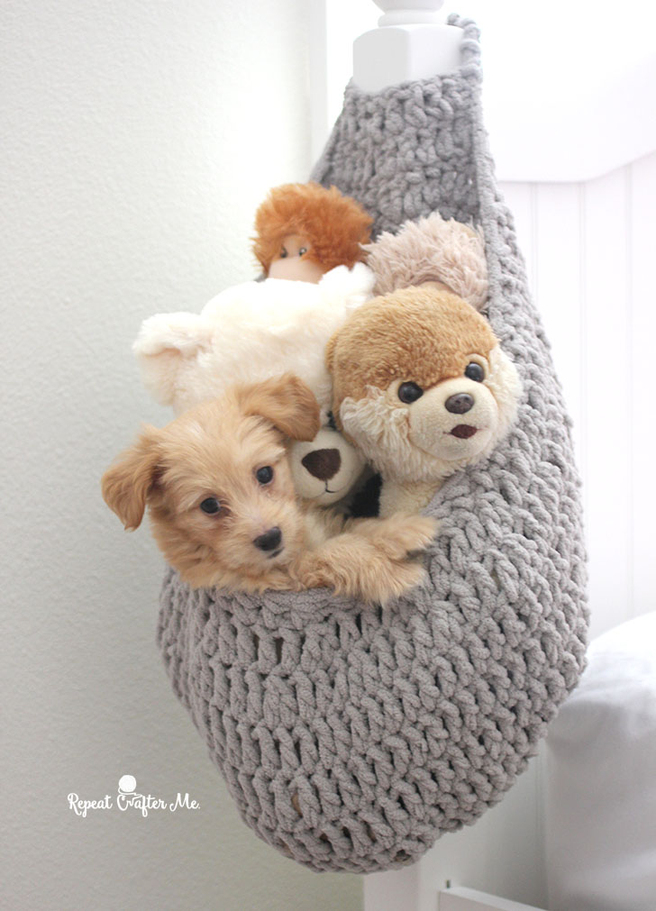 hanging basket for stuffed animals