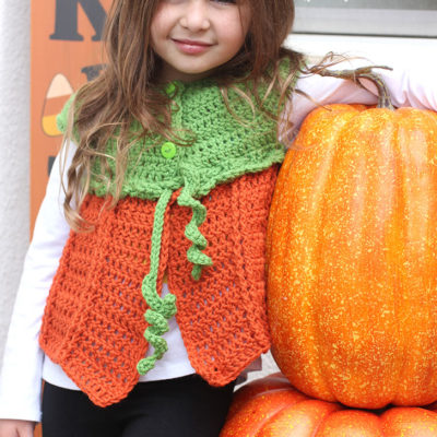 Crochet Pumpkin Sweater Vest