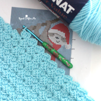 Crochet Christmas Sloth C2C Blanket