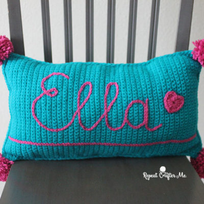 Surface Slip Stitch Crochet Pillow