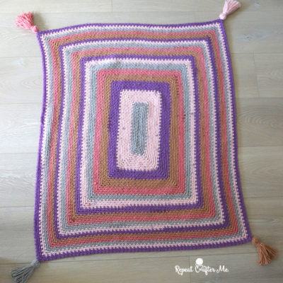 Crochet Moss Stitch in a Rectangle