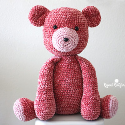 Big Bernat Velvet Crochet Bear
