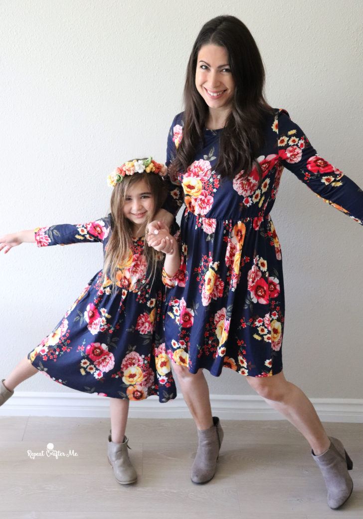 PatPat Matching Dresses and Crochet Flower Crown - Repeat Crafter Me