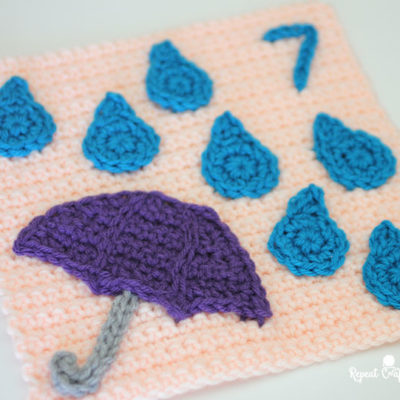 7 Raindrops – Crochet Quiet Book Page 7