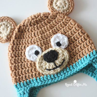 Crochet Bernat Bear Hat