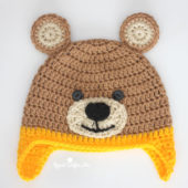 Crochet Bernat Bear Hat - Repeat Crafter Me