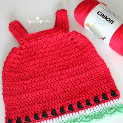 Caron Watermelon Crochet Dress