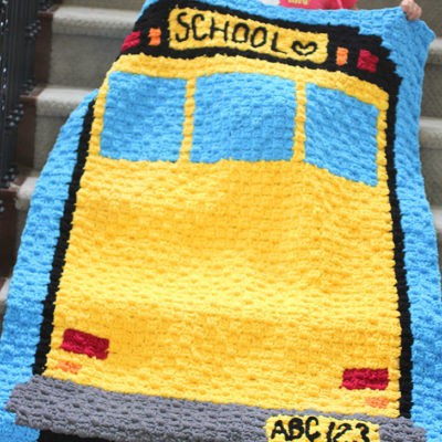 Crochet C2C School Bus Blanket