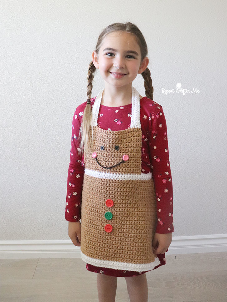 Crochet Gingerbread apron