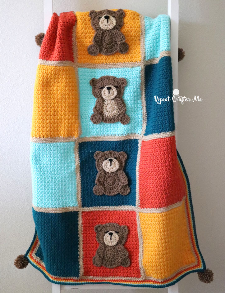 Crochet Patterns-Bear in Forest Baby Afghan Pattern