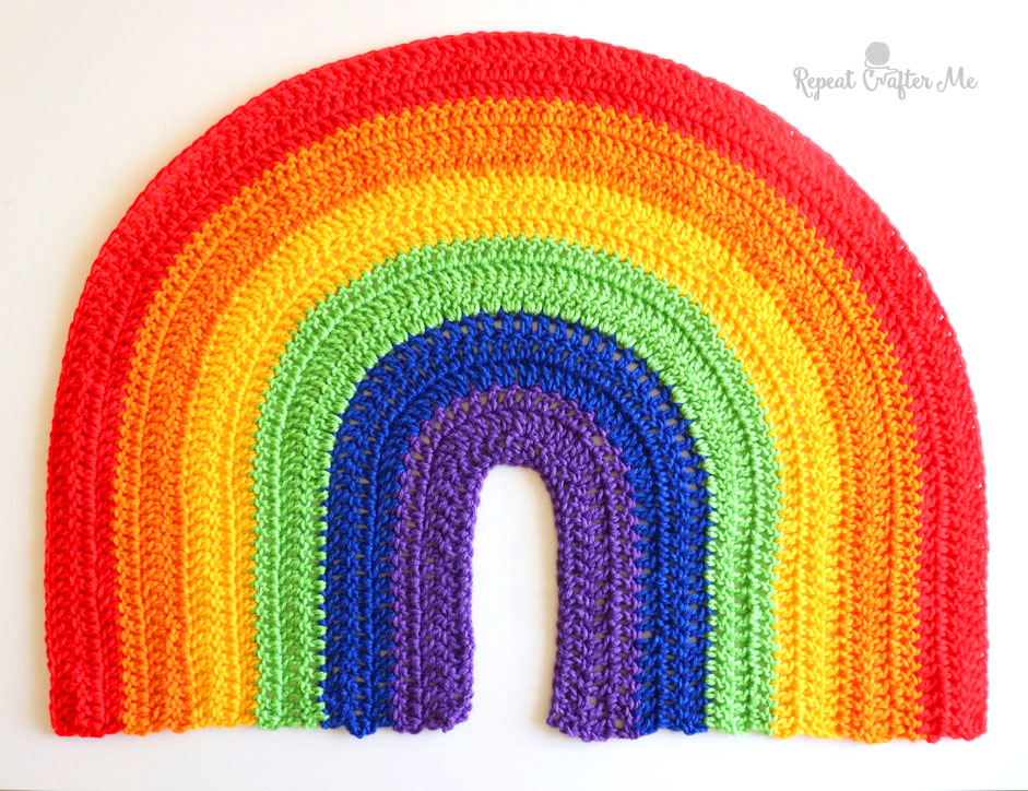 Crochet Rainbow for Window during Coronavirus Pandemic - Repeat