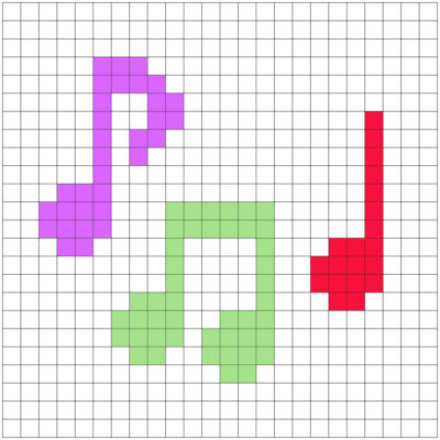Music Note Crochet C2C Square - Repeat Crafter Me