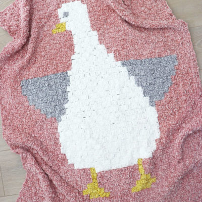 Crochet Goose C2C Blanket