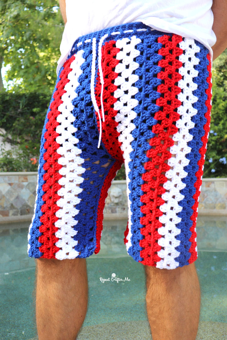 Granny Stripe Shorts for Men - Repeat Crafter Me