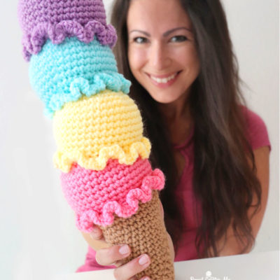 Crochet Stacked Scoop Ice Cream Cone