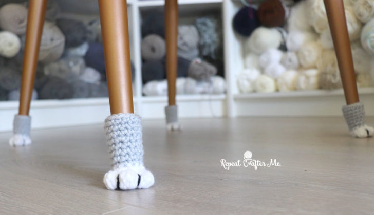 14. Crochet Cat Paw Chair Socks