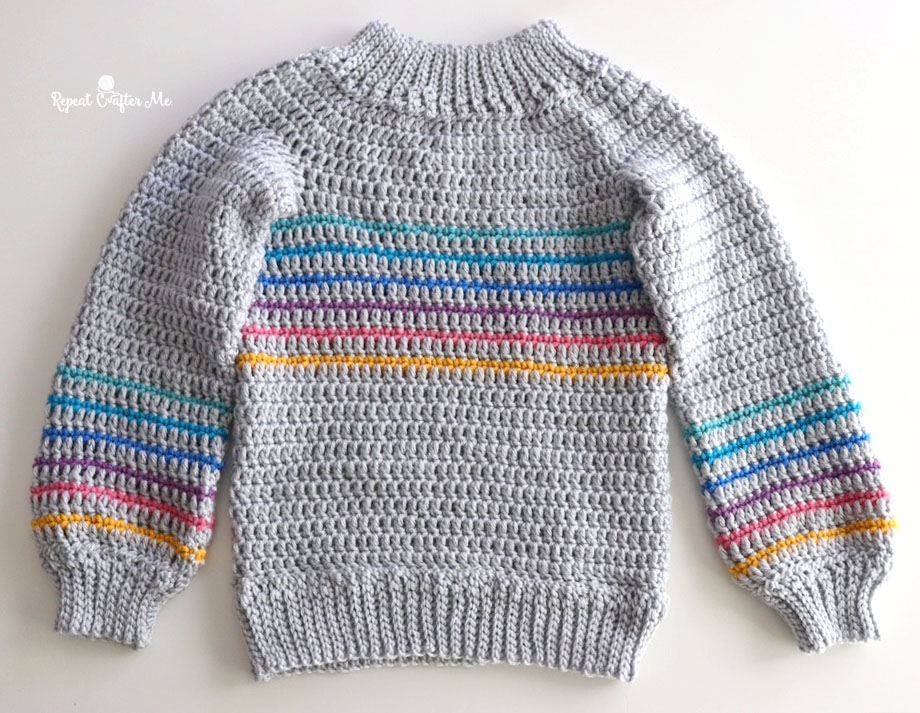 Crochet Skinny Stripe Sweater - Repeat Crafter Me