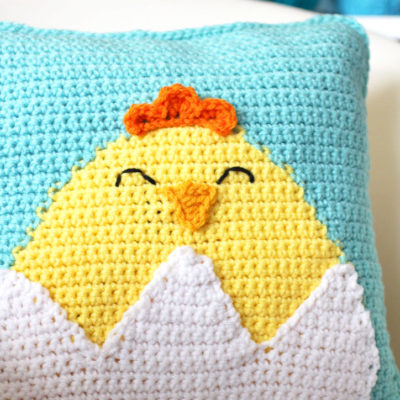 Crochet Baby Chick Pillow