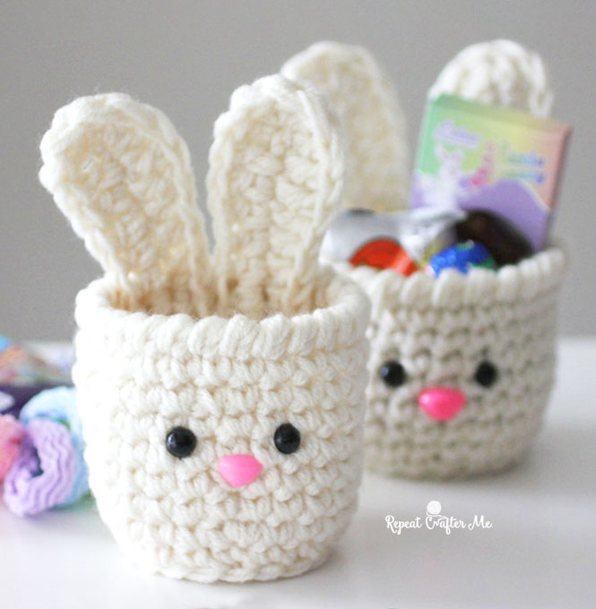 Bunny Crochet Cups - Repeat Crafter Me