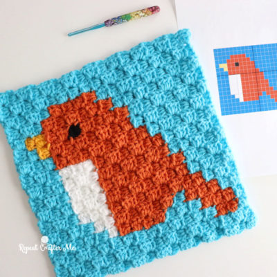 Crochet Sparrow C2C Square