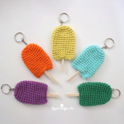Caron Little Crafties Crochet Popsicle Keychains