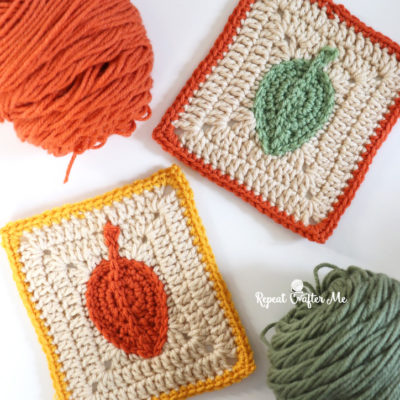 Crochet Leaf Granny Square