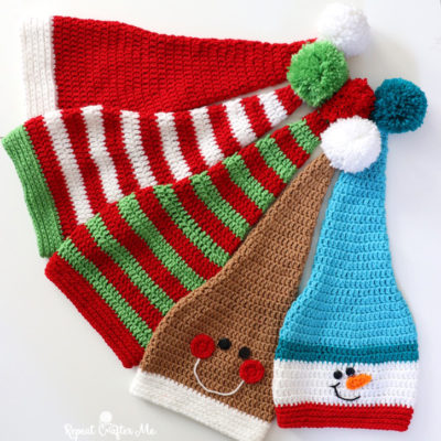 Crochet Santa Style Hats and December Projects