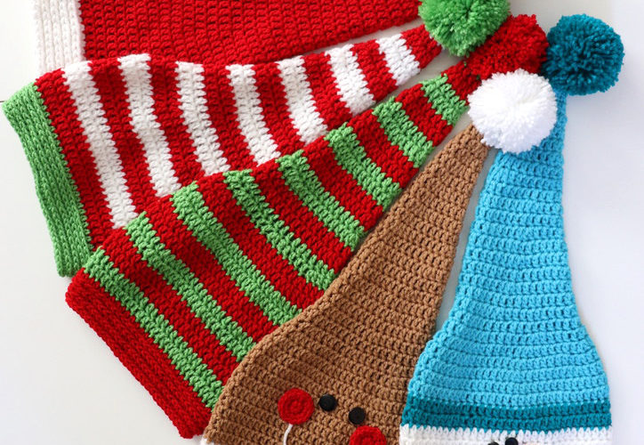 Crochet Santa Style Hats and December Projects