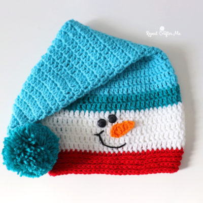 Crochet Snowman Santa Style Hat