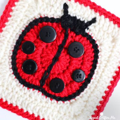 Crochet Ladybug Square