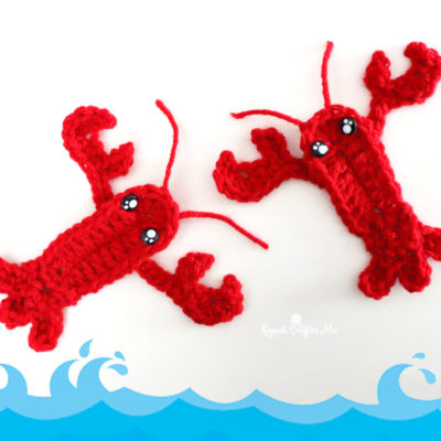 Crochet Lobster Applique