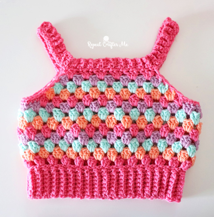 Crochet Granny Stitch Tank Top - Repeat Crafter Me